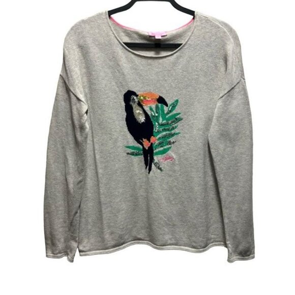 Lilly Pulitzer Women's  Roselle Sweater Small Long Sleeve Gray - Picture 1 of 8